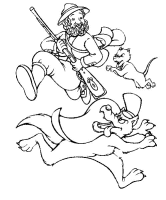 A coloring page of little red riding hood